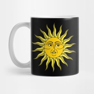 medieval sun. renaissance lines. Mug